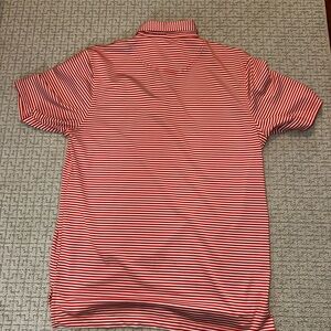 Stinson Performance Polo - Orange & White Stripes